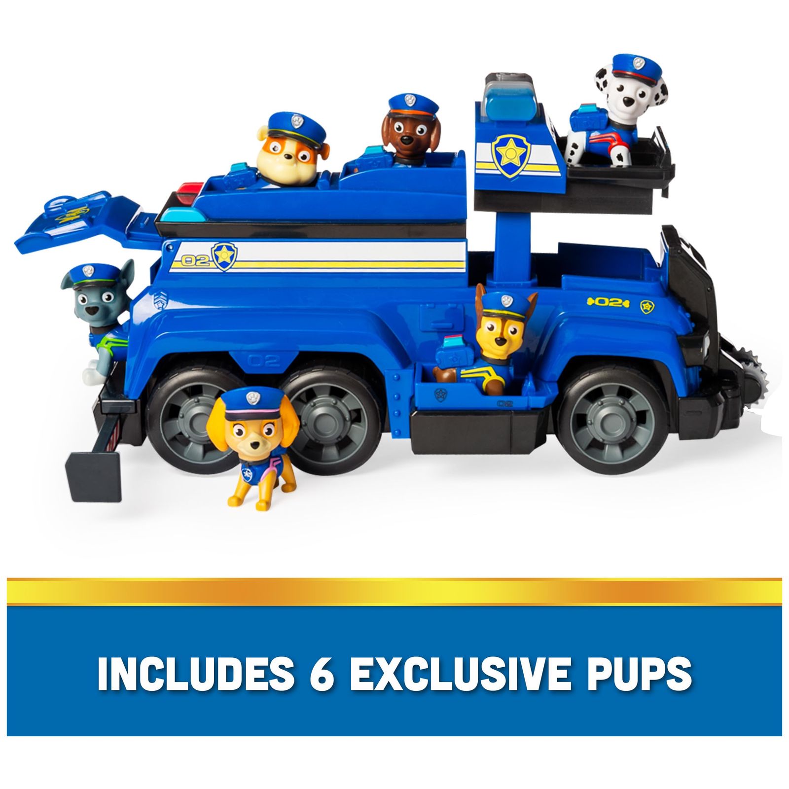 PAW PATROL チームポリスクルーザー フィギュア付き パウパトロール チェイス チーム ポリス クルーザー ビークル