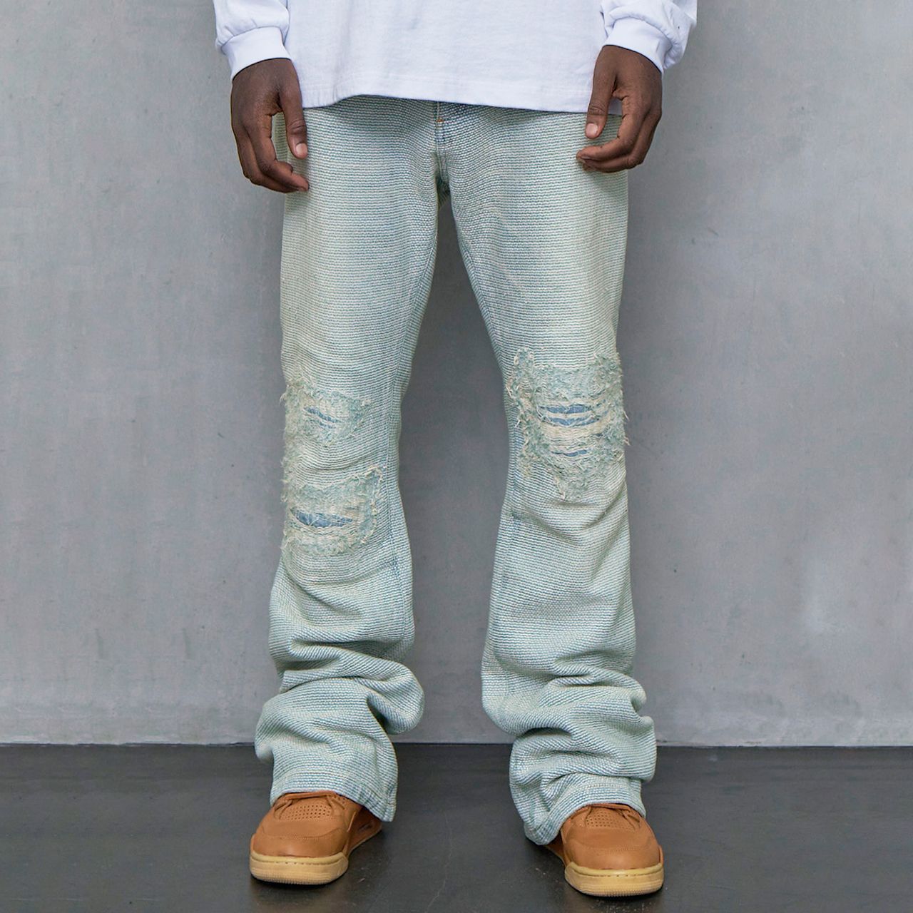 mlvince SASHIKO FLARE JEANS INDIGO