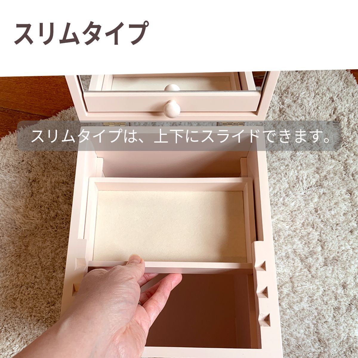 メイクボックス 木製 [ ナチュメイプル 北欧風 ウッド コスメボックス