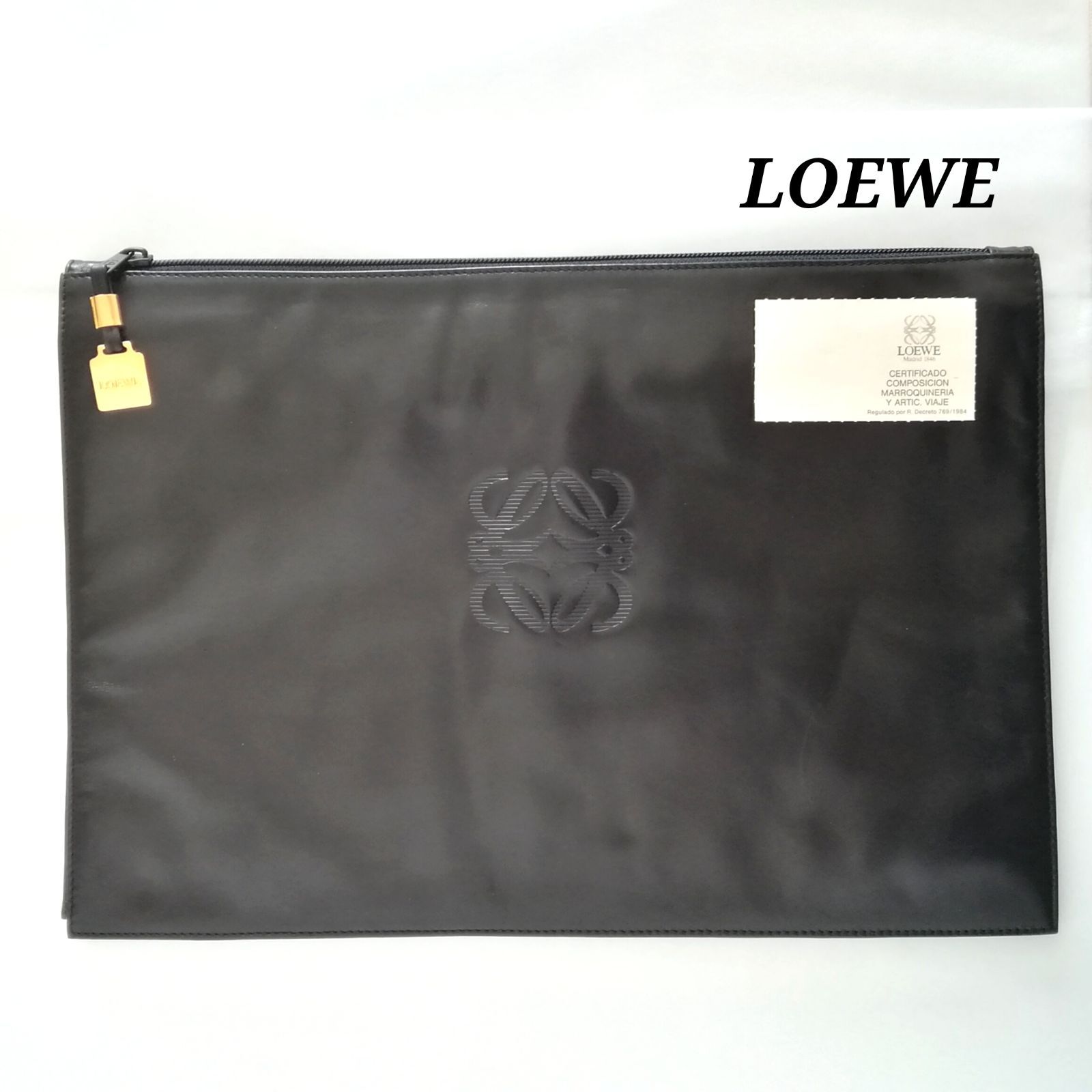 ロエベ アナグラム レザー クラッチバッグ LOEWE ロエベ アナグラム レザー クラッチバッグ - メルカリ