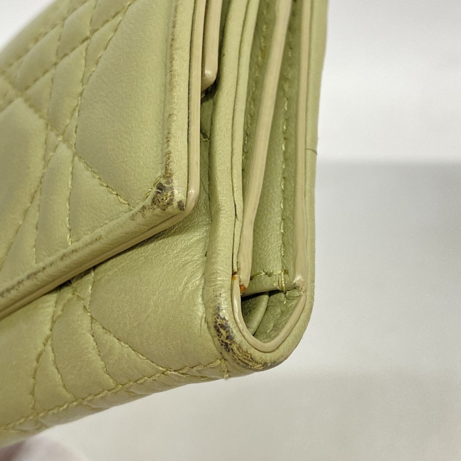 美品！　クリスチャンディオール　三つ折り　財布　ウォレット　グレージュ　レザー クリスチャン・ディオール(Christian Dior) クリスチャン