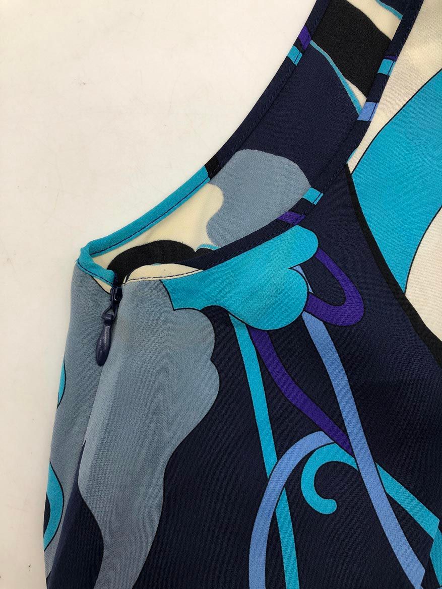 EMILIO PUCCI エミリオプッチ　マルチカラーワンピース ノースリーブ EMILIO PUCCI エミリオプッチ ノースリーブ ワンピース ウール