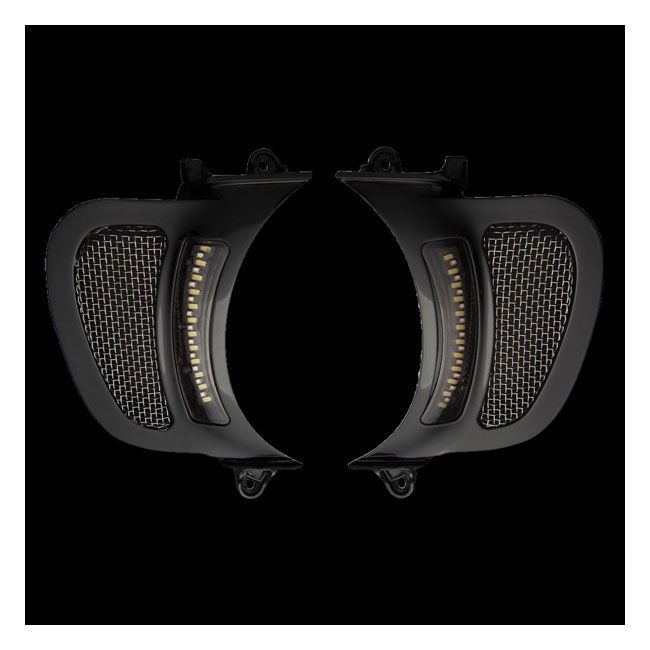 CUSTOM DYNAMICS V2 Road Glide LED Vents inserts. Black | 998683