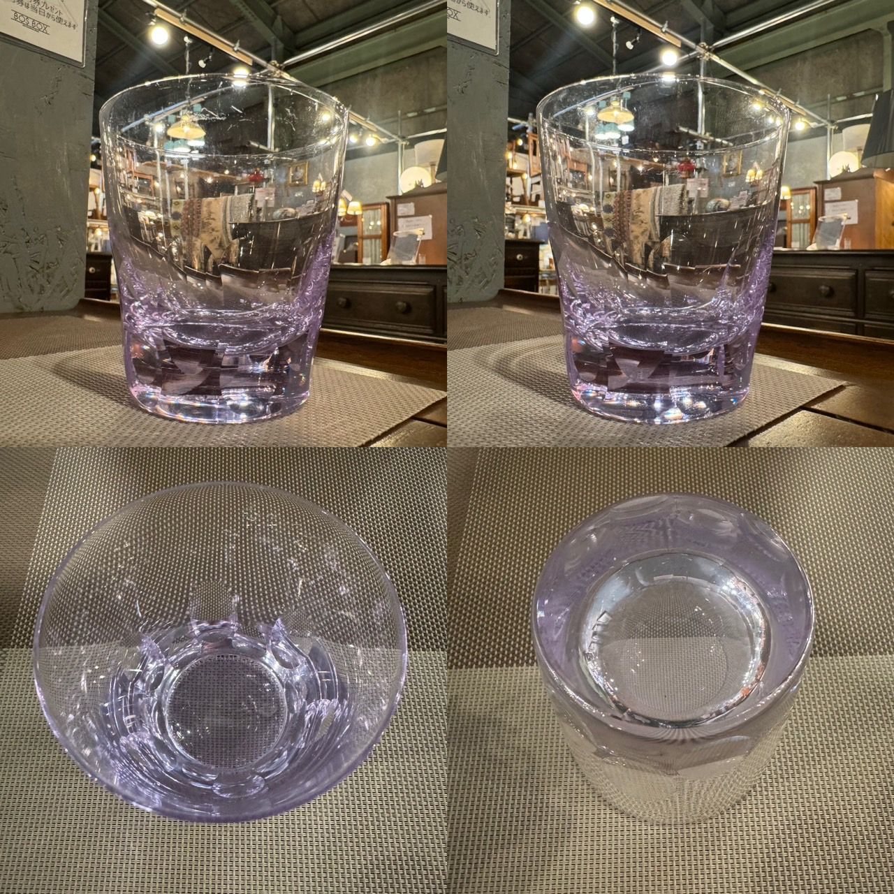 HOYA GLASS ロックグラス 2客セット ヴィンテージ品 サークルカット