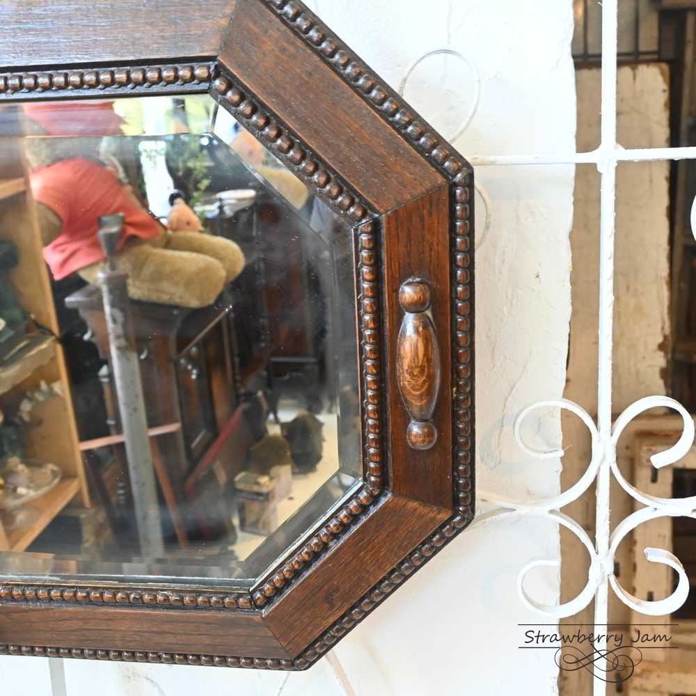 L3705-254 英国アンティーク オーク 壁掛けミラー ミラー インテリア L3705-254 英国アンティーク オーク 壁掛けミラー ミラー インテリア