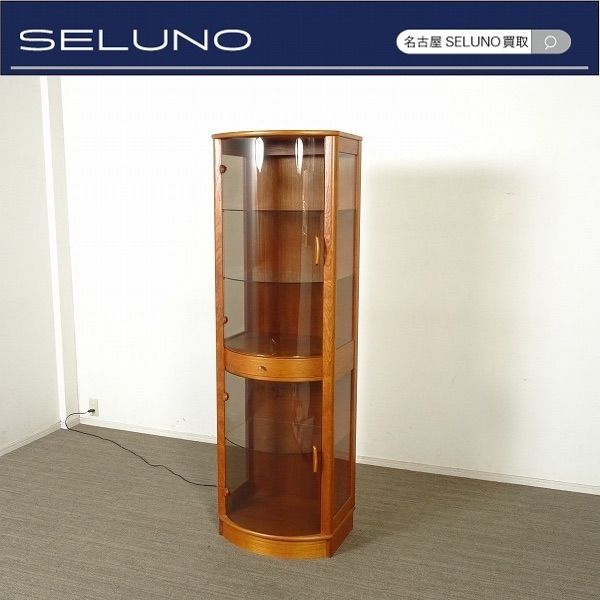◾︎SELUNO◾︎ デンマーク製チーク材 LYSGAARD MOBLER リスガードモブラー キュリオケース 飾り棚 照明付き アアルトウェグナーフィンユール