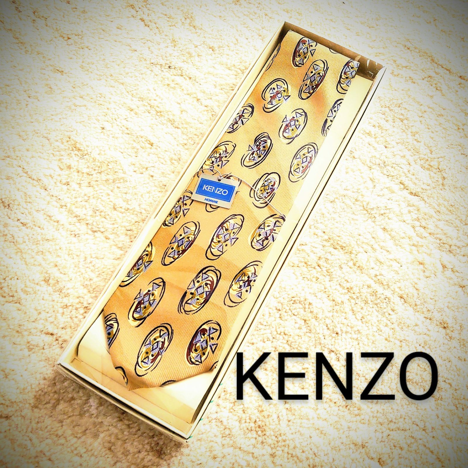 ケンゾー KENZO ネクタイ イエロー マスタード 黄色 - メルカリ