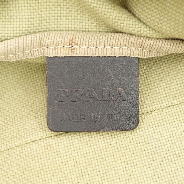 PRADA / プラダ □ボストンバッグ キャンバス ベージュ系