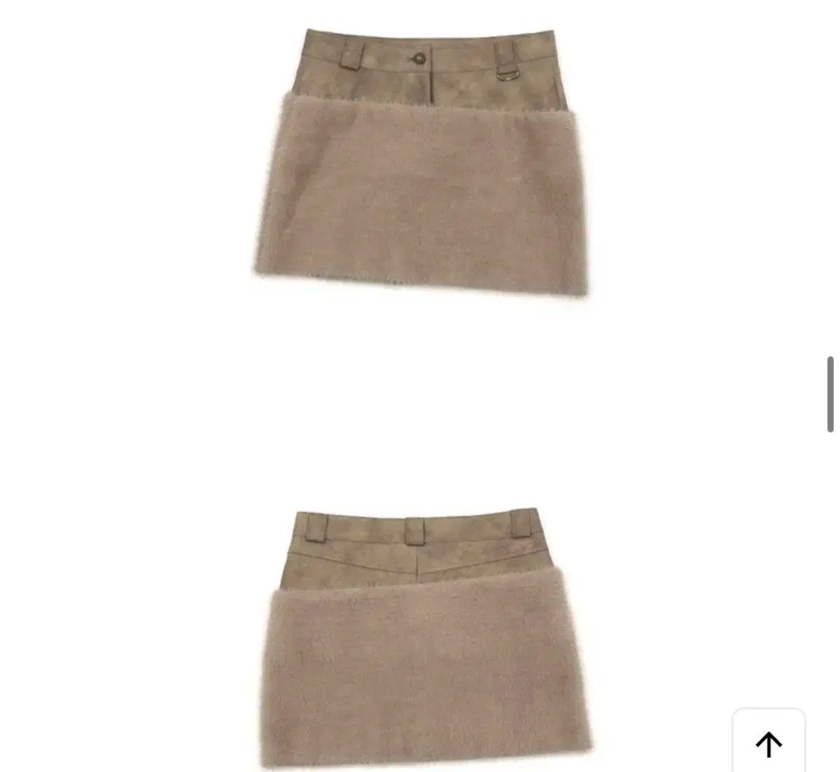 ASURA ミニスカート leather fur mix skirt