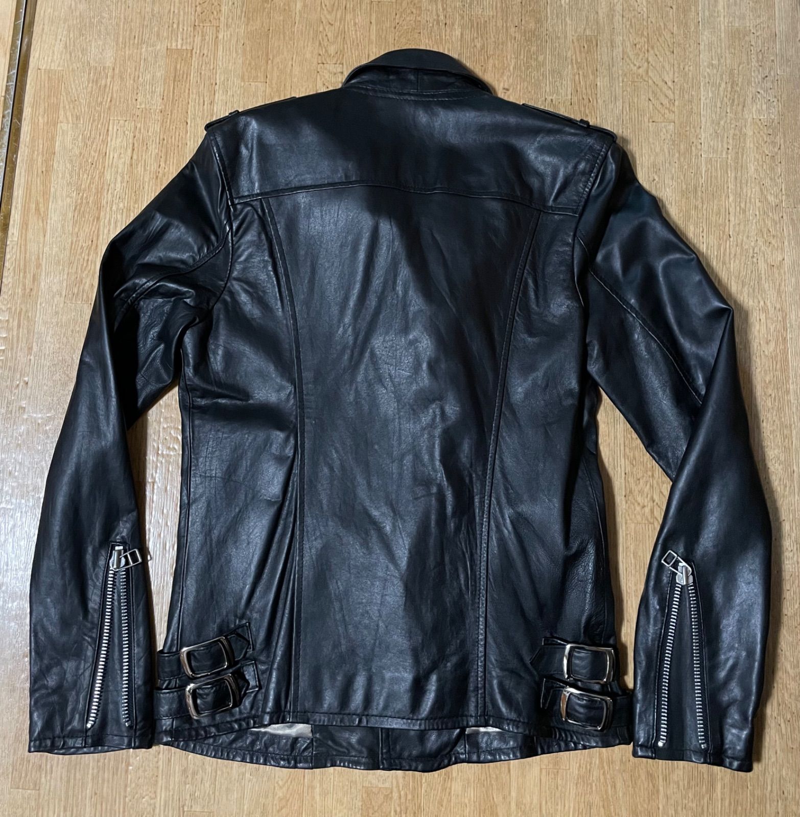 ほ*ら様 VANQUISHラムレザーダブルライダース L［VJJ3067］ VANQUISH ヴァンキッシュ 羊革 ラムレザー ダブルライダース