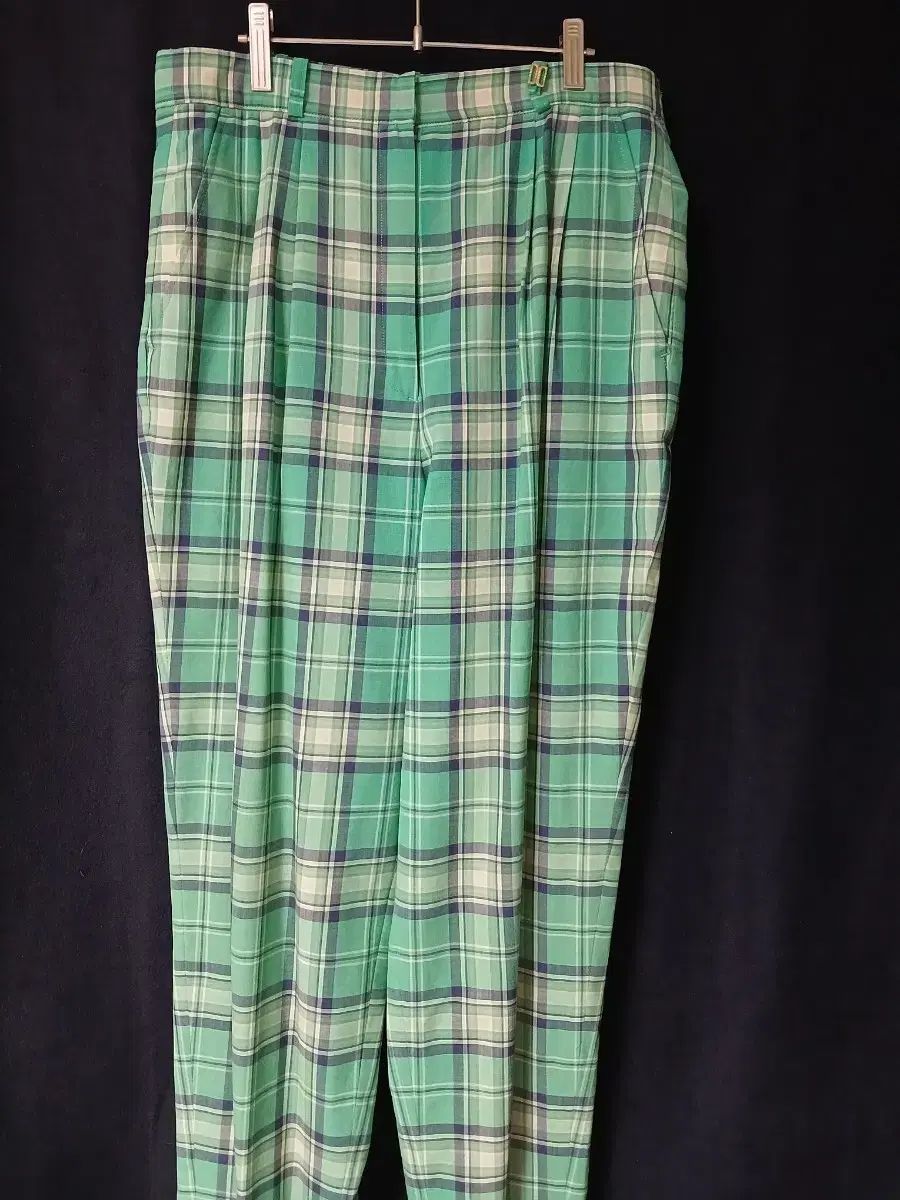 DAKS(ダックス) レディース 緑 チェック プリーツ ズボン 77 ダックス