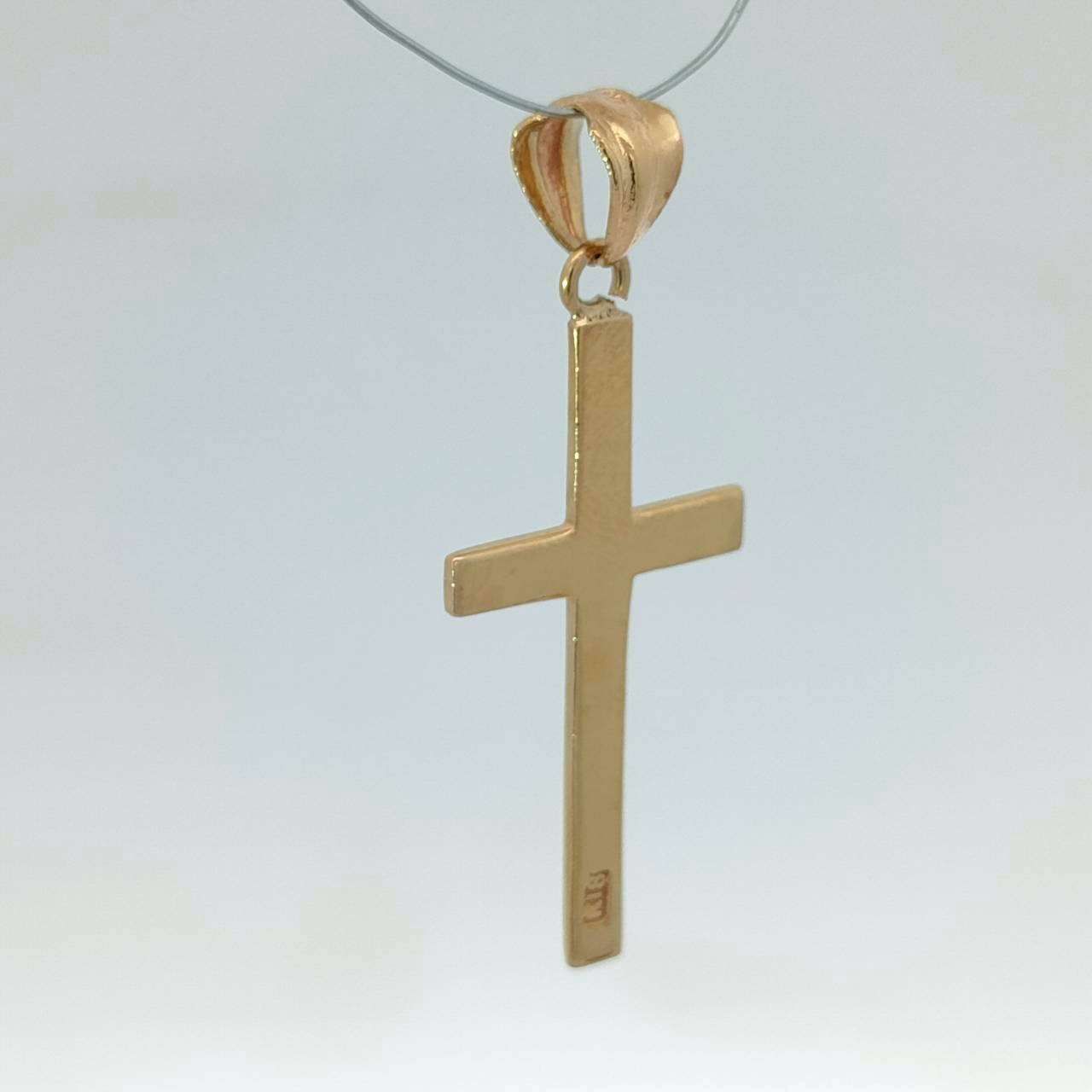 18金 K18 男女兼用 十字架クロス ネックレストップ 0.6ｇD316