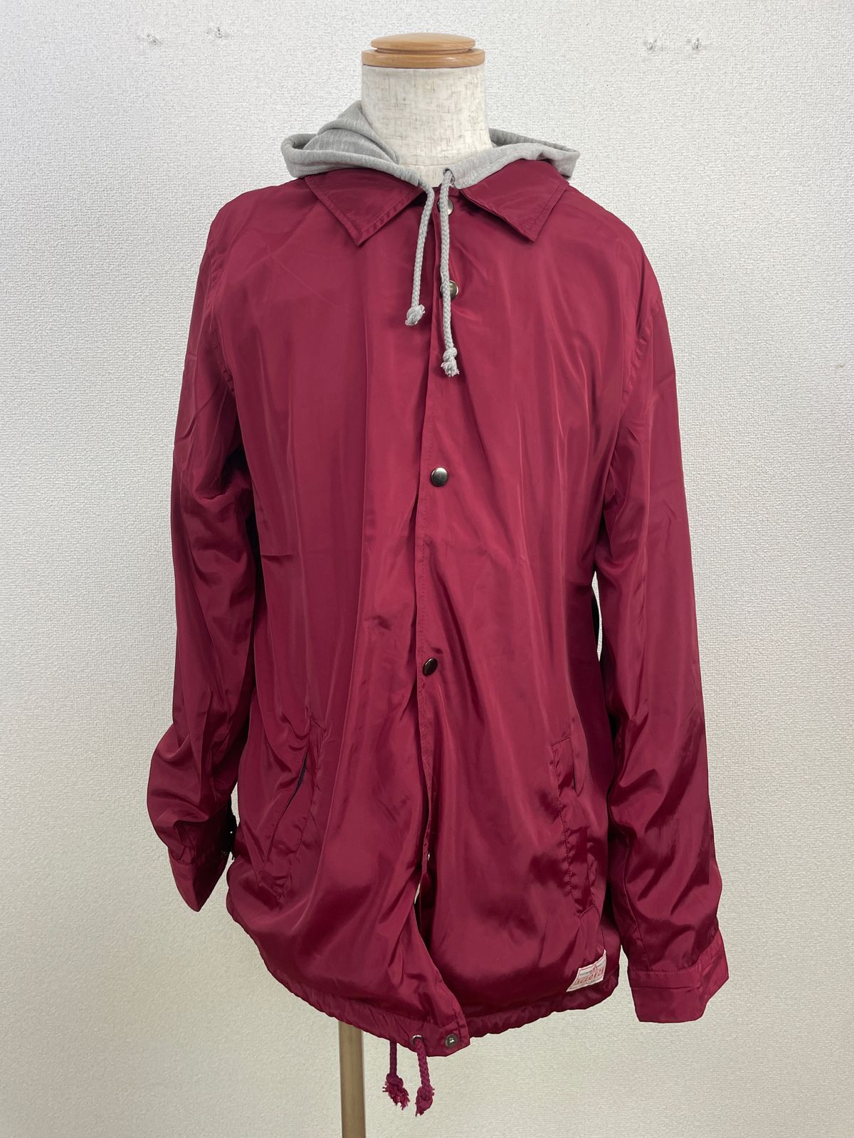 デッドストック SCLOVER Lサイズ レッド ナイロンジャケット デッドストック SCLOVER Lサイズ レッド ナイロンジャケット