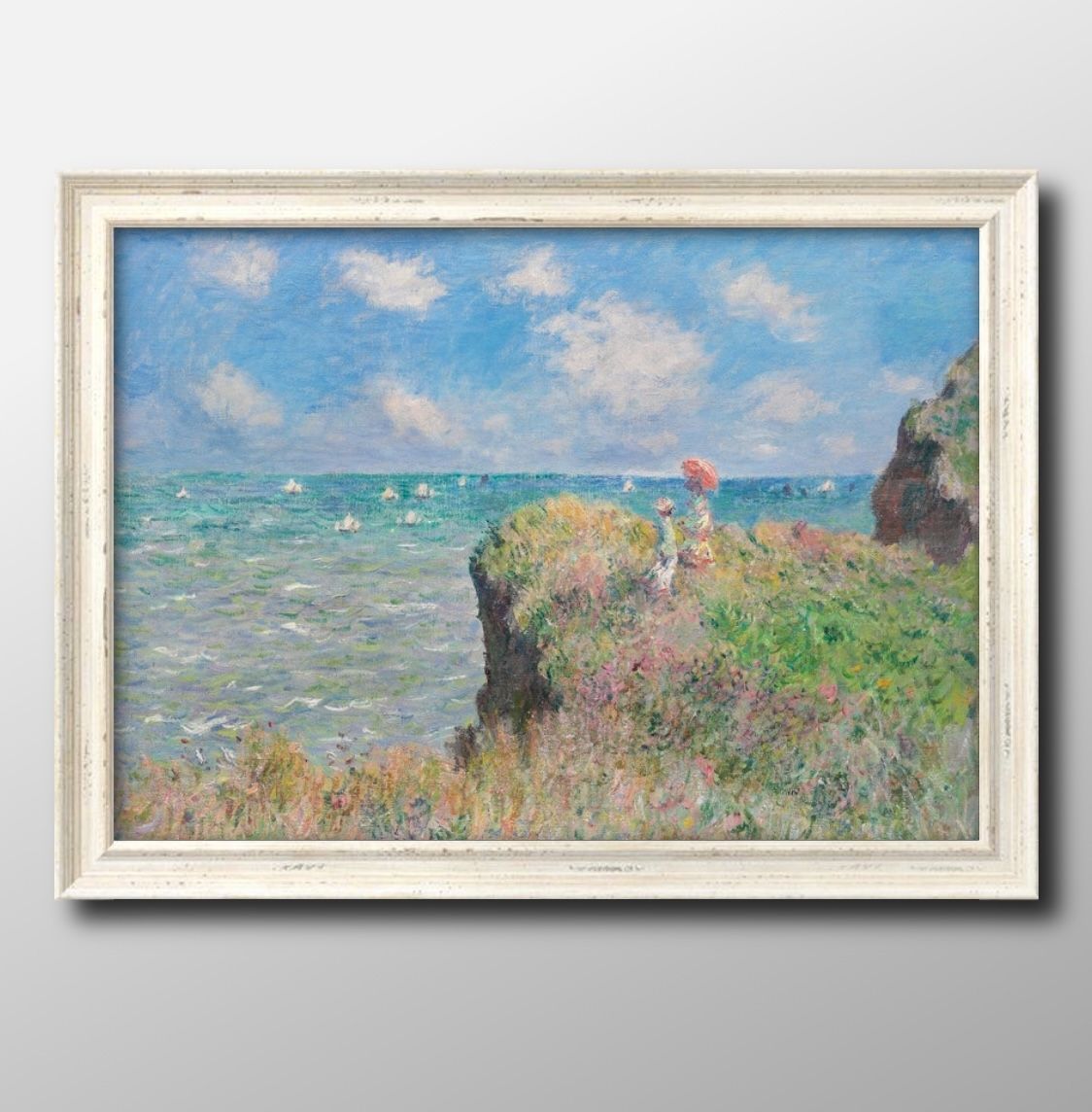 アートパネル モネ ポスター 壁掛け クロードモネ プールヴィルの断崖