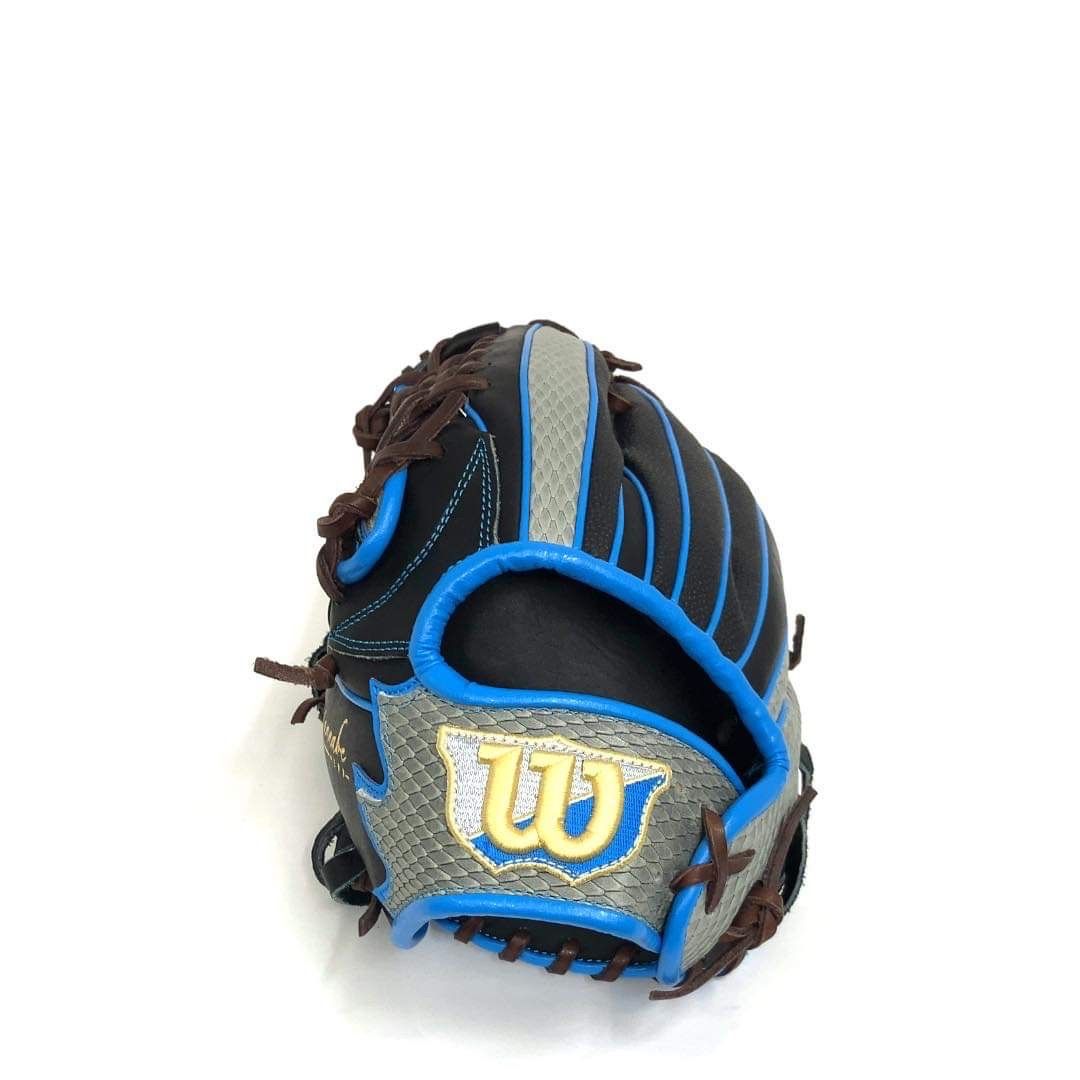 Wilson Wannabe 軟式グローブ 黒/青 左利き用