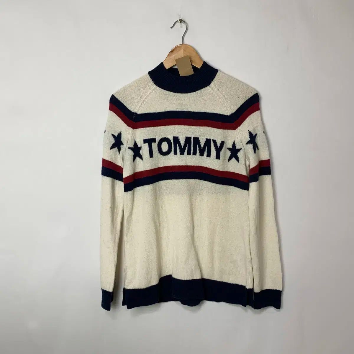 Tommy Hilfiger トミーヒルフィガー ニット セーター アイボリー ヴィンテージ ユニセックス メンズ S レディース M
