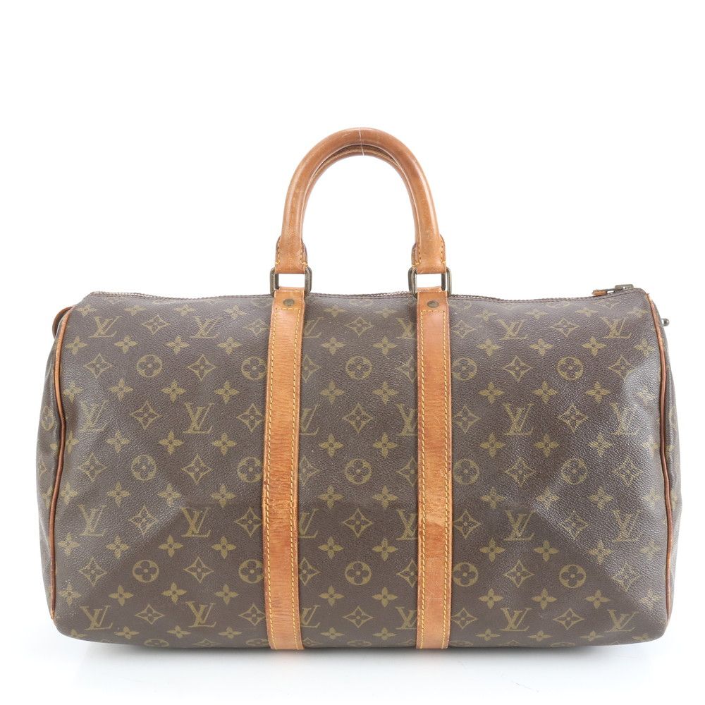 ルイヴィトン モノグラム キーポル 45 M41428 レザー ボストン バッグ 出張 旅行 トート ビジネス 紳士 A4 メンズ ERE CW17-1