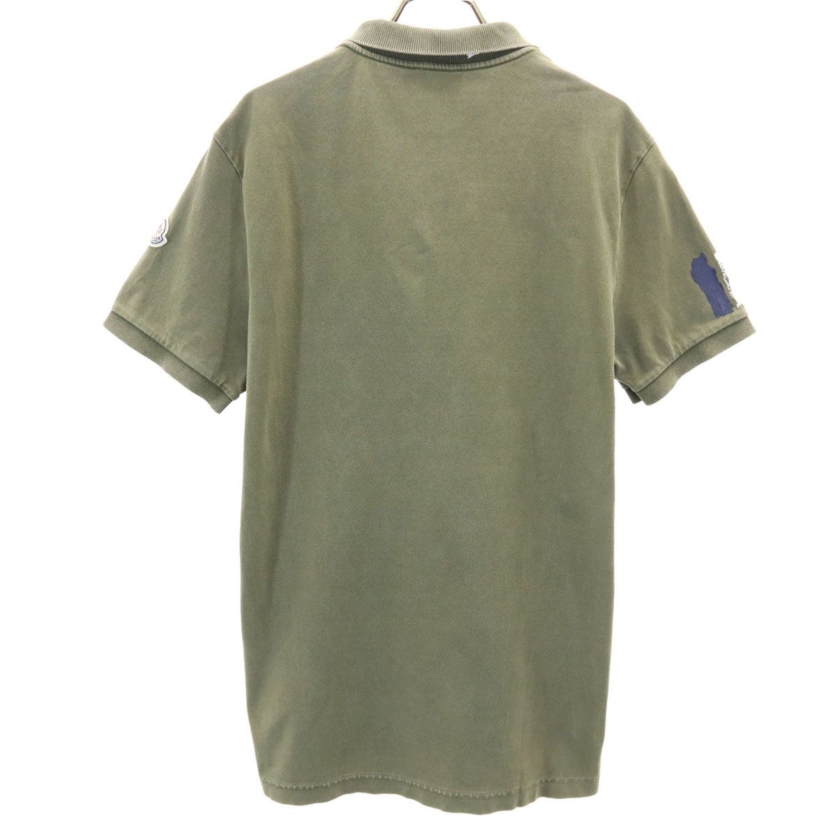 MONCLER モンクレール イタリア製 ペイントロゴ 半袖 ポロシャツ M 