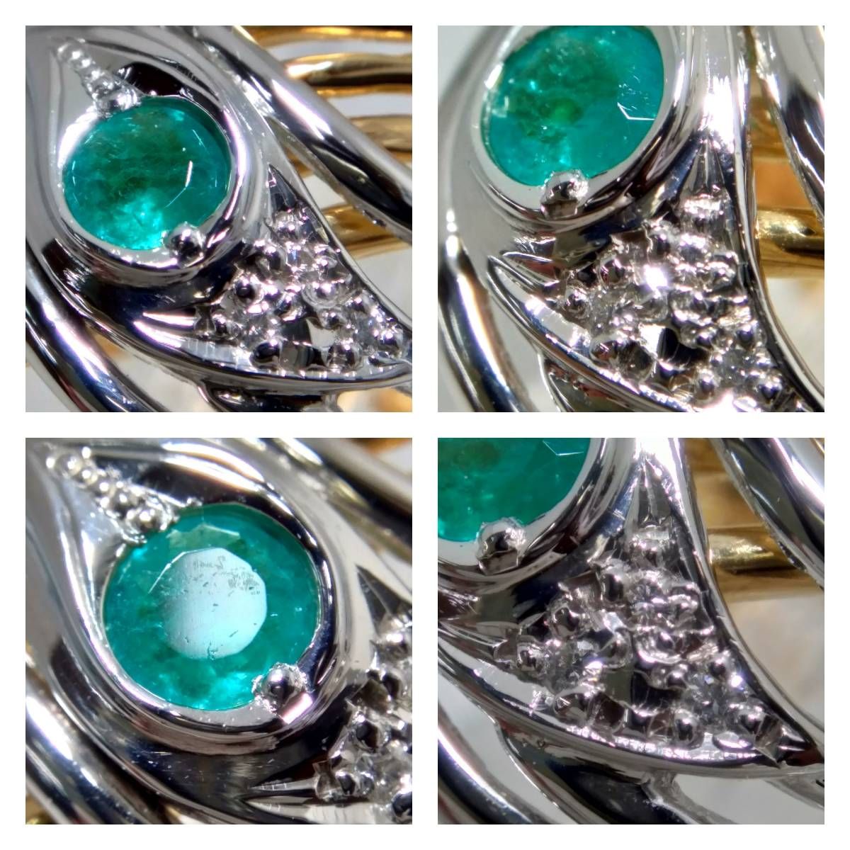 プラチナ900 一級品　天然エメラルド　リング　鑑別カード 楽天市場】コロンビア産エメラルド ビビッドグリーン 1.37ct