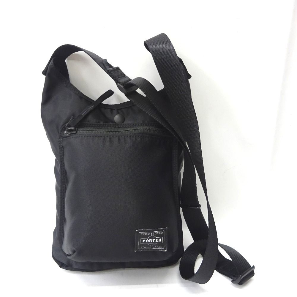 FtTh507721 吉田カバン ショルダーバッグ ポーター COMPART（コンパート） 538-16165 ブラック系 メンズ YOSHIDA u0026 CO.， LTD.中古