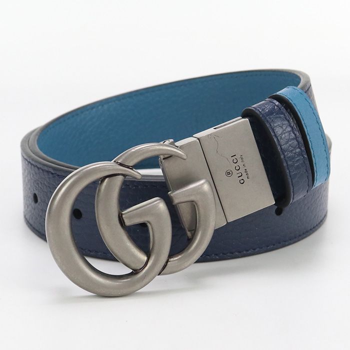 GUCCI グッチ スリムベルト ダブルG 414516 AP00T 1000 ベルト レザー メンズ