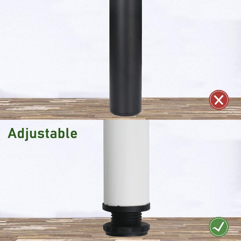 QLLY 調節 な金属製デスク脚 70cm テーブル脚 キャビネット脚 ソファ脚 ベッド脚 家具脚セット 4 個セット ホワイト HRDEVELOPMENT_JP