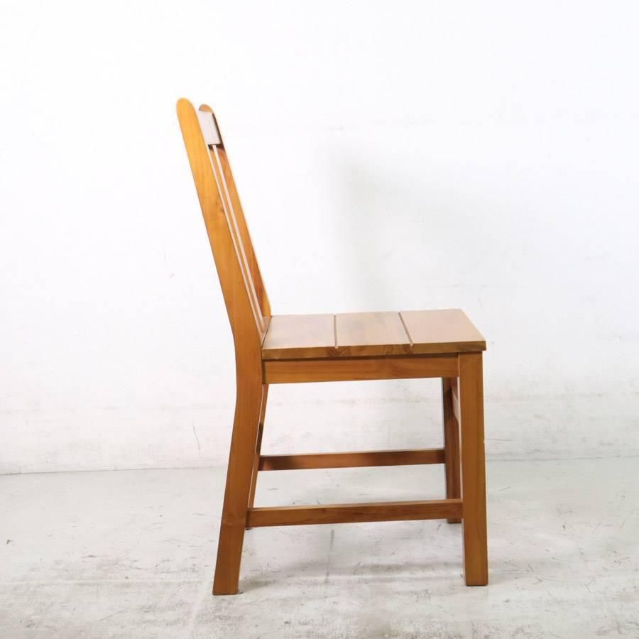 ウニコ ブレス ダイニングチェア ライン チーク無垢 板座 北欧スタイル MM12788 255h10