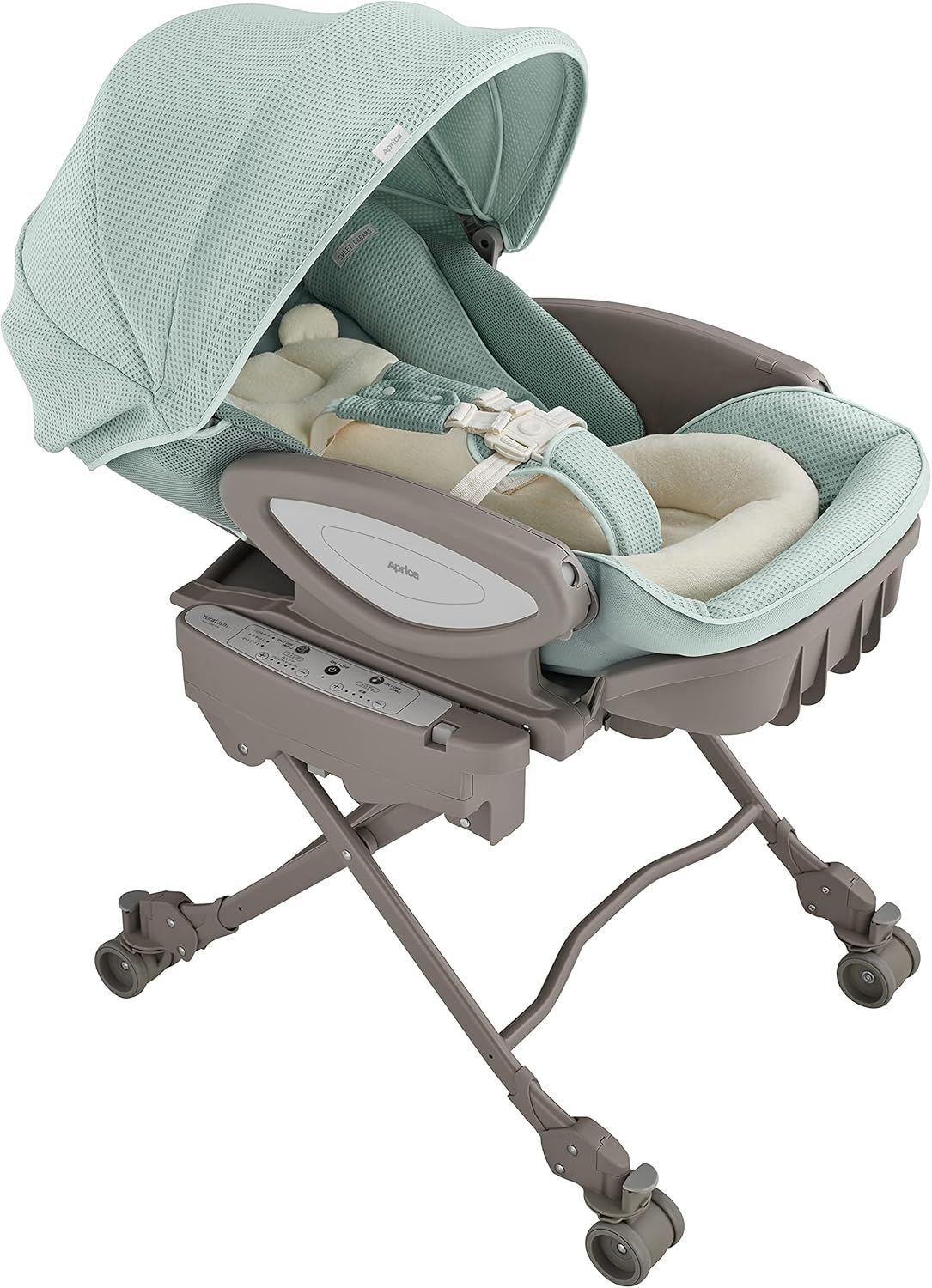 アウトレット Aprica アップリカ ハイローチェア ユラリズム オート プレミアム AC 0か月-4歳頃まで 電動スウィングタイプ ピスタチオグリーン 2138270 展示品|送料無料|