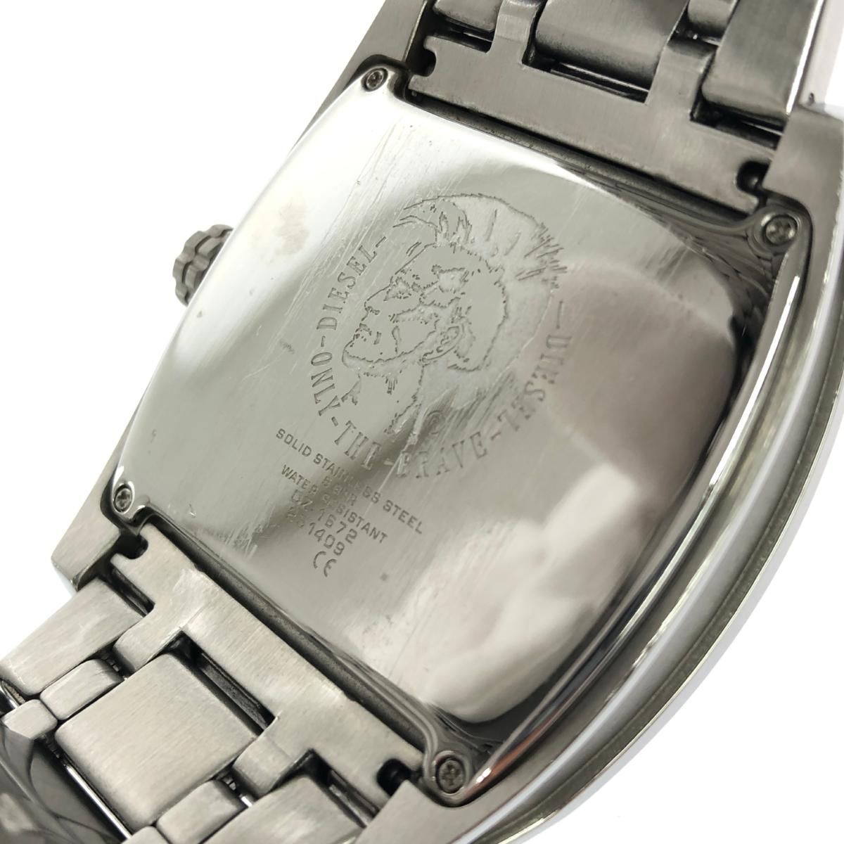 DIESEL ディーゼル フルタンク 腕時計 DZ1672 シルバーカラー SS 