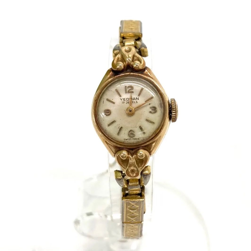 ◇YEOMAN◇ヨーマン 手巻き腕時計 17石 14KT.ALL GOLD 刻印 8821
