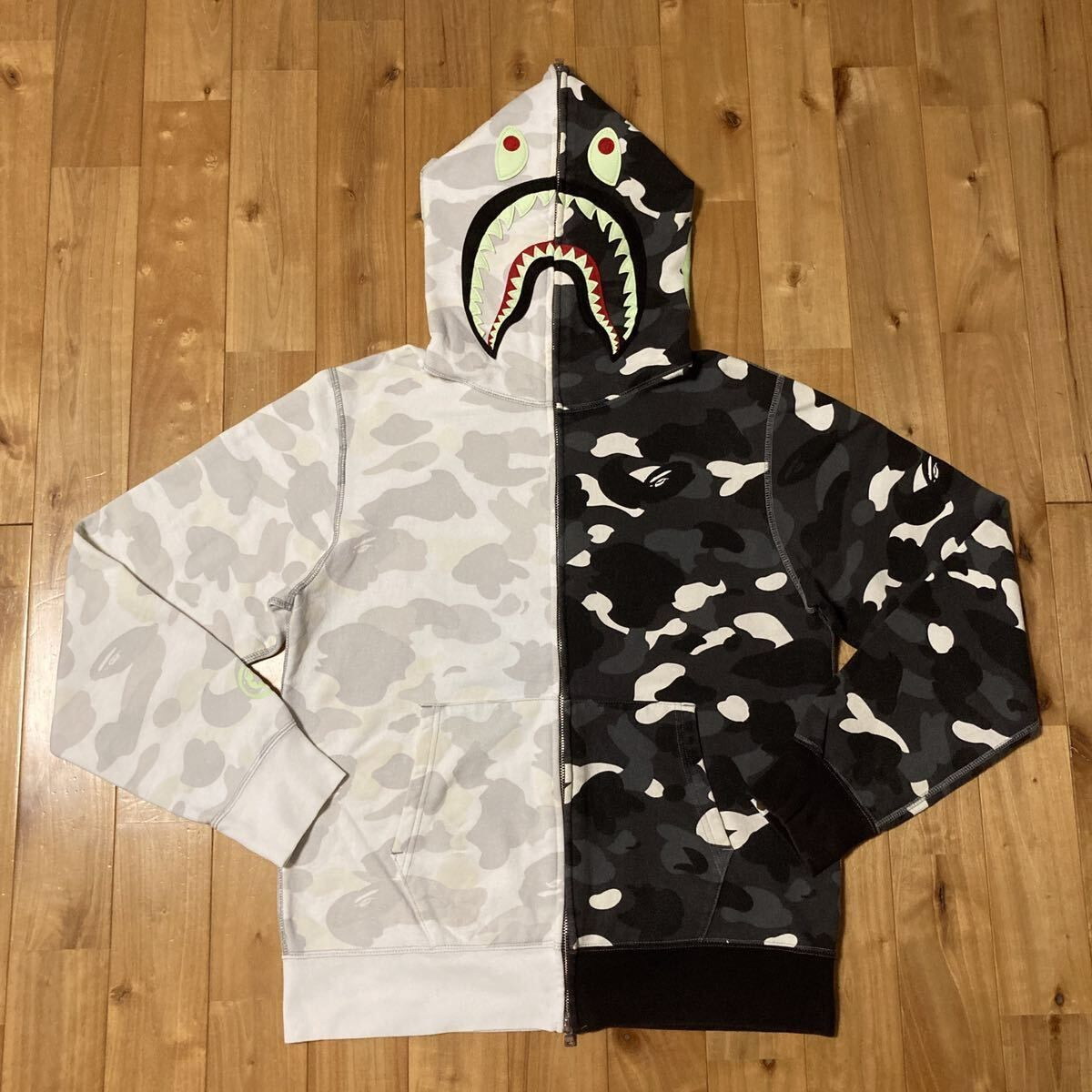 ☆蓄光☆ City camo シャーク パーカー Lサイズ shark full zip