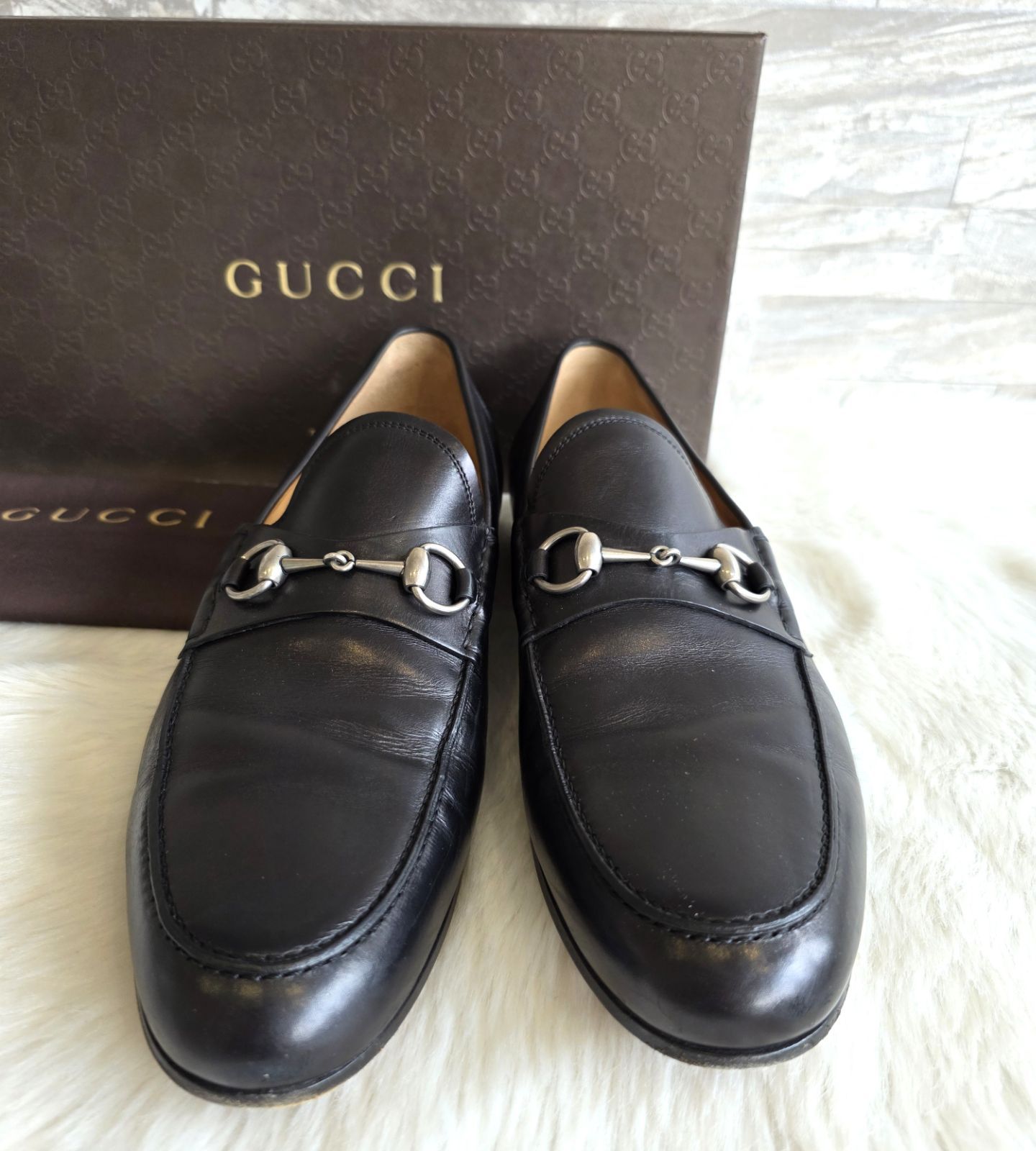 美品　GUCCI グッチ　ホースビットローファー　41 ブラック　シルバー金具 美品” GUCCI（グッチ）ホースビットローファー Size:41.5 E