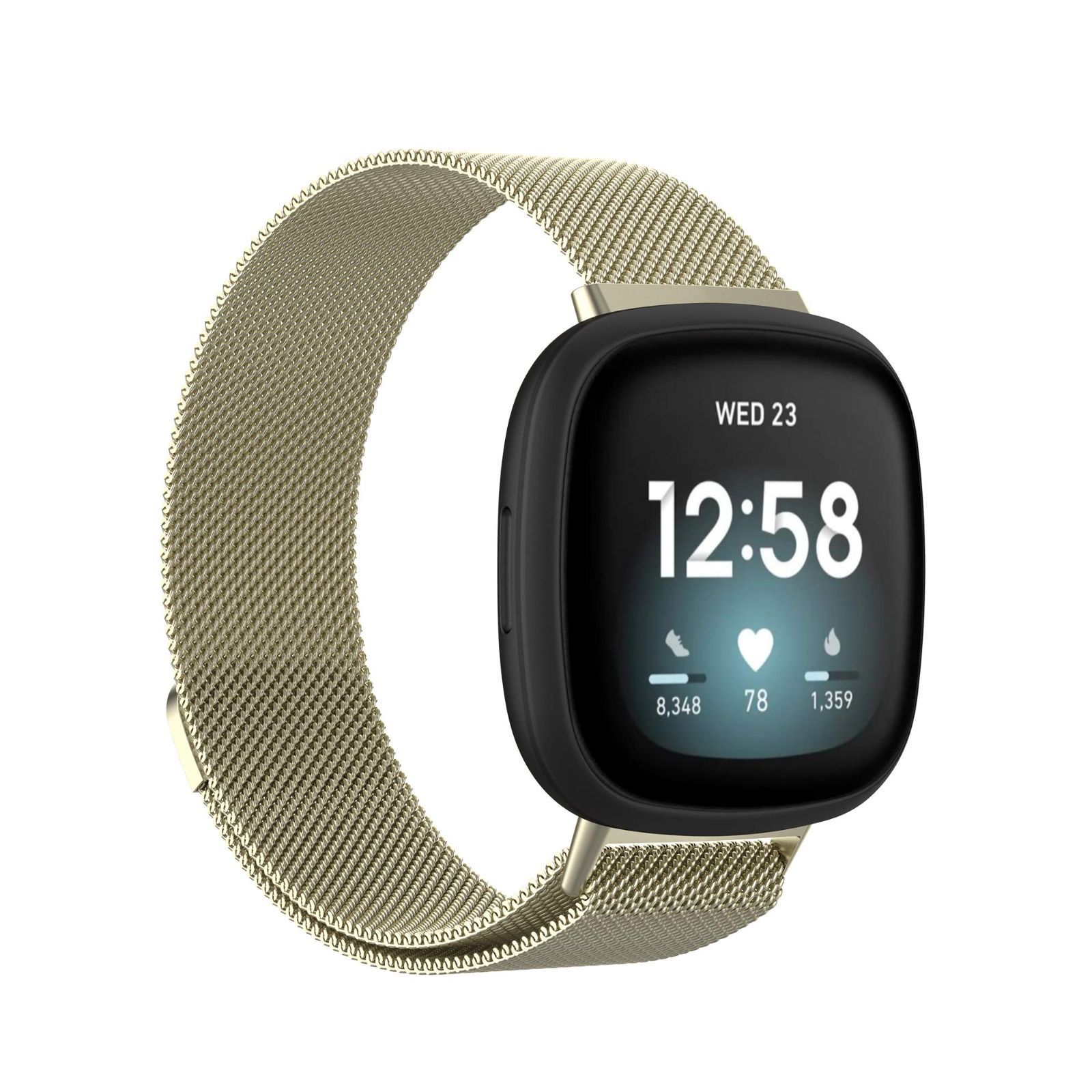 数量限定】Fitbit Versa 3バンド Fitbit Sense 用バンド ステンレス鋼