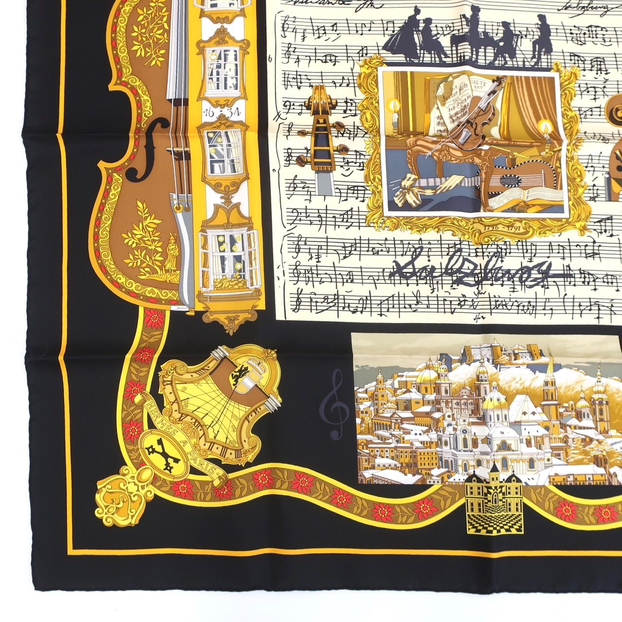 未使用品】HERMES エルメス カレ90 IN SALZBURG ザルツブルグにて