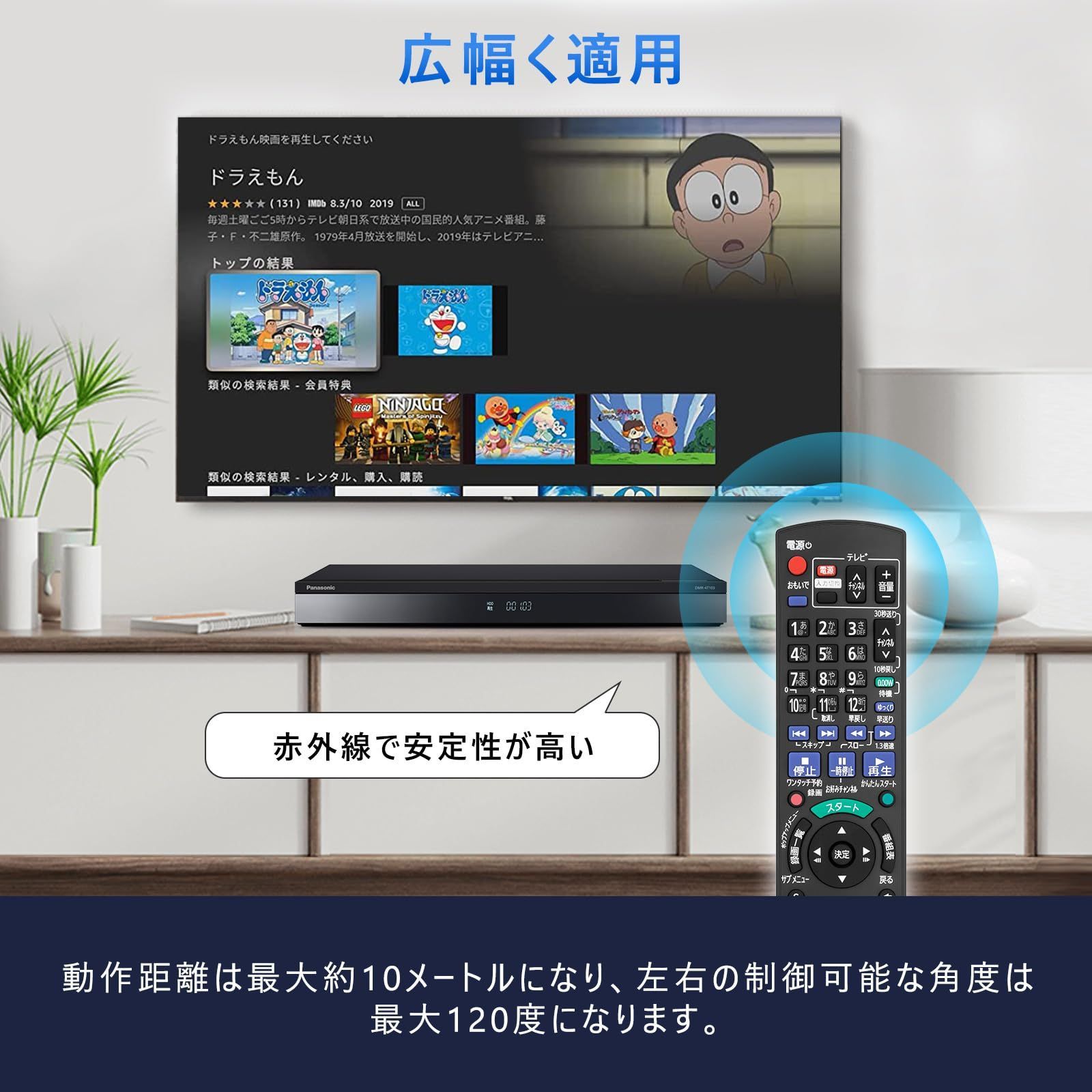 【特価商品】Panasonic diga BD ディーガ IR6 for リモコン リモコン レコーダー リモコン for DVD用 N2QAYB000919 DMR-BWT660 ブルーレイ 互換 ブルーレイ リモコン パナソニック