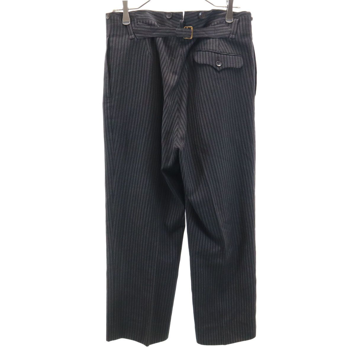 50s ヴィンテージ 針シンチ ストライプ柄 スラックスパンツ グレー