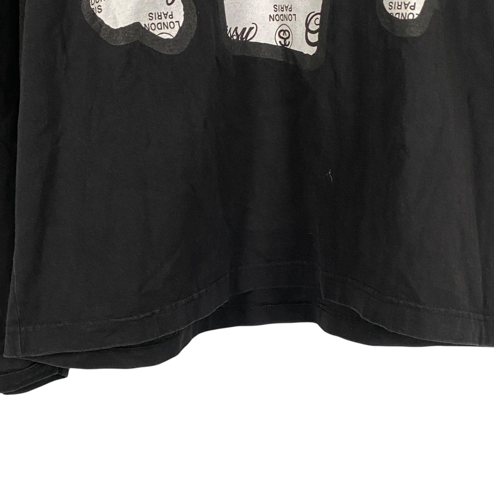 希少 00s STUSSY ステューシー Tシャツ 長袖 ロンT スカル SSリンク 黒 