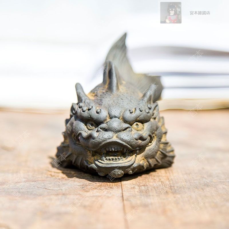 魚化龍 鯉躍龍門 竜魚手把 置物 オブジェ 装飾品 工芸品 美術品