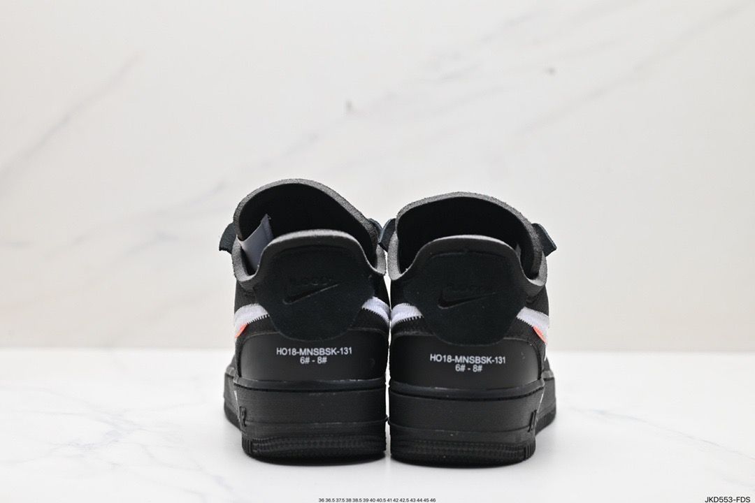 KE ナイキ ×OFF-WHITE THE 10 AIR FORCE 1 LOW オフホワイトコラボ エアフォースワン ローカットスニーカー ブラック AO4606-001