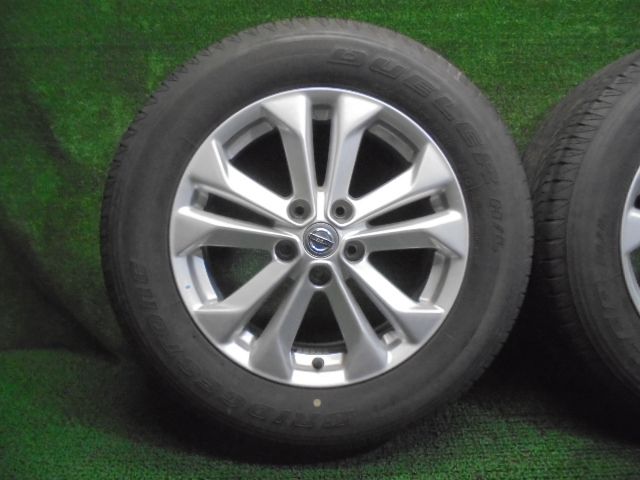 5FN407 G7 225 65R17 ブリヂストン DUELER H L 850 夏タイヤ 日産純正 アルミホイール4本セット T32 エクストレイル