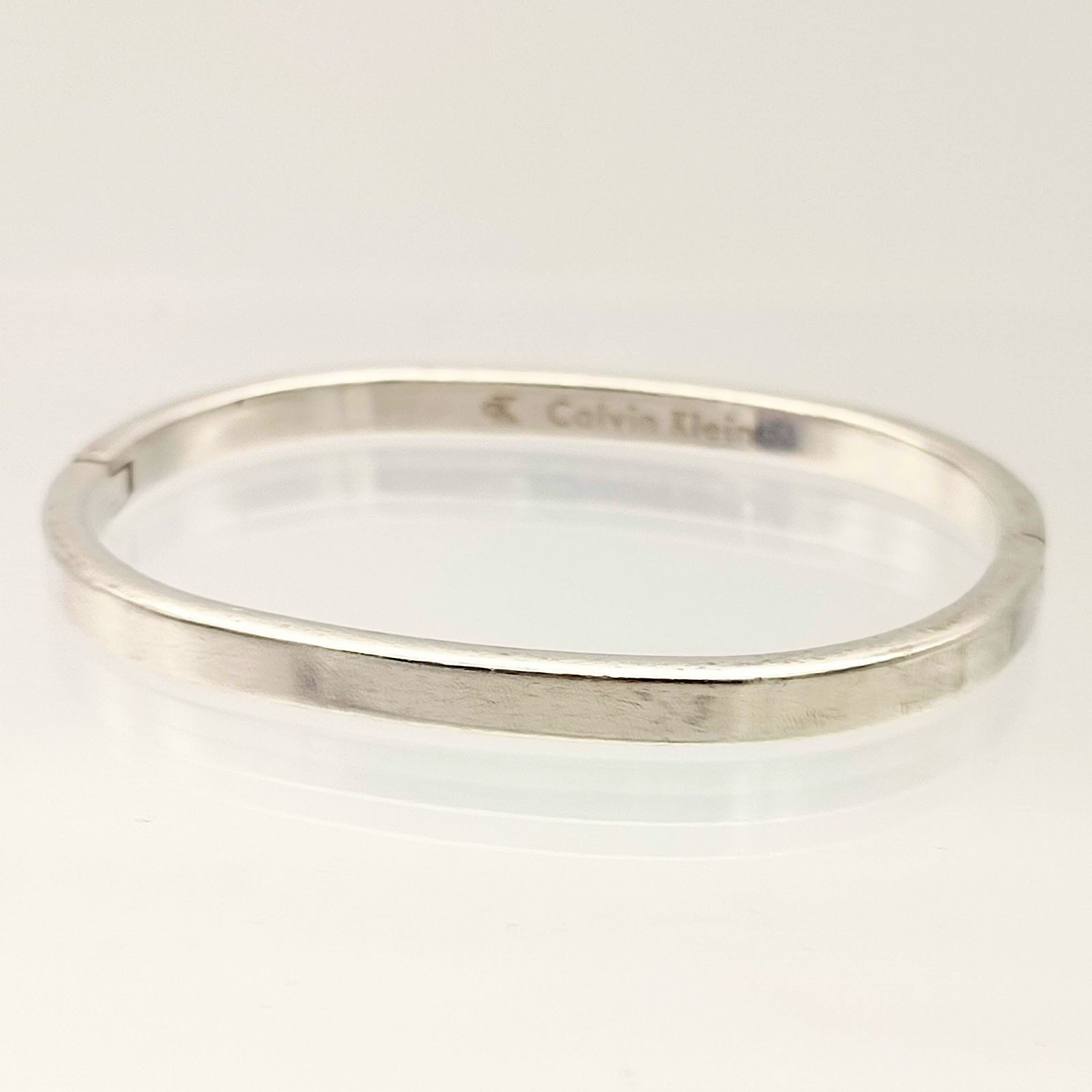美品】Calvin Klein カルバンクライン CK シルバーバングル 