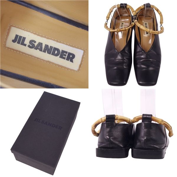 JIL SANDER アンクルストラップパンプス ブラック 25cm nm0364-01_1.jpg