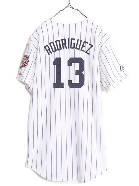 MLB オフィシャル Majestic ヤンキース ベースボール シャツ ボーイズ XL メンズ S 程/ 古着 ユニフォーム メジャーリーグ 半袖シャツ 限定 お得なクーポン配布中!】 MLB オフィシャル Majestic ヤンキース