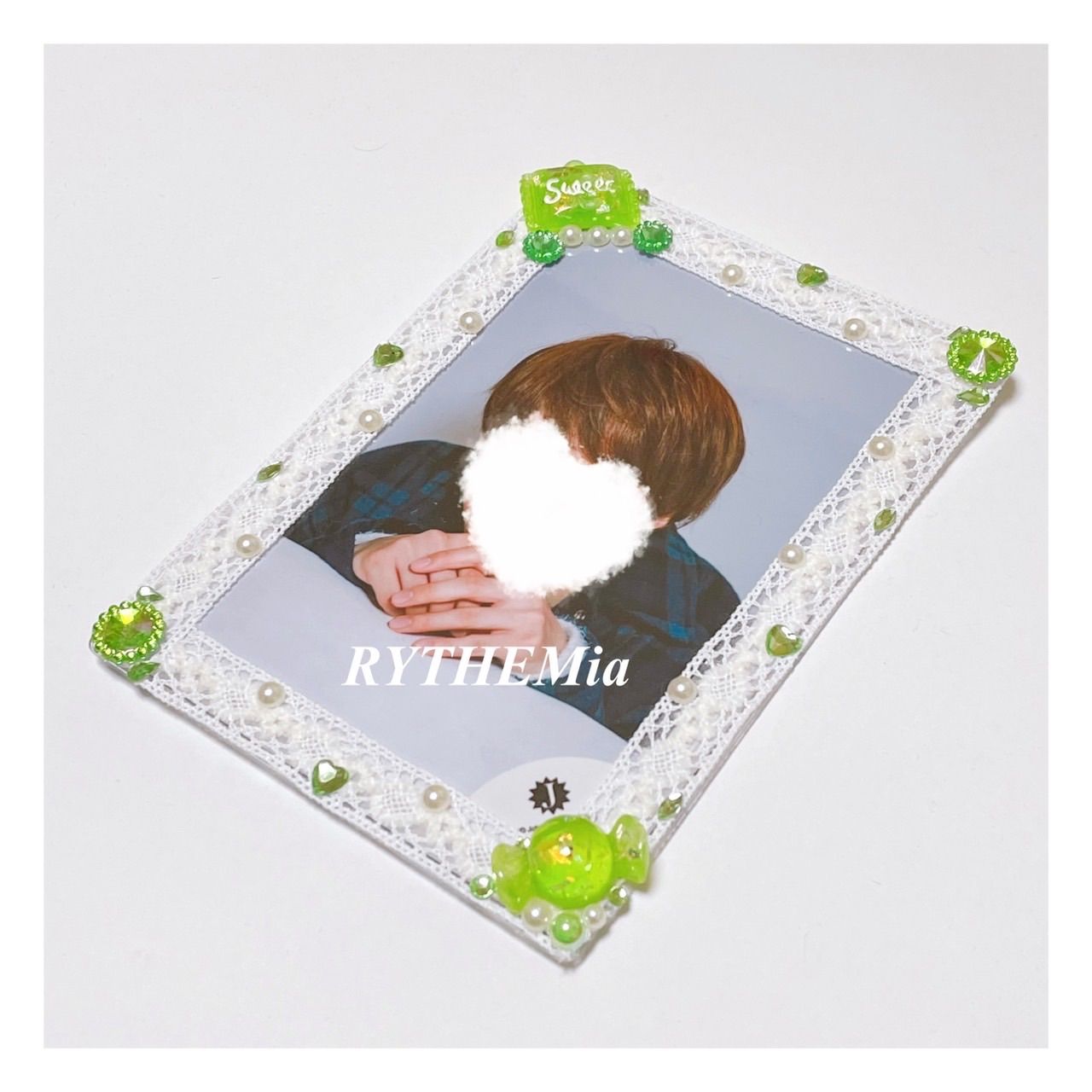 RYTHEMia】硬質ケース デコ グリーン - メルカリ