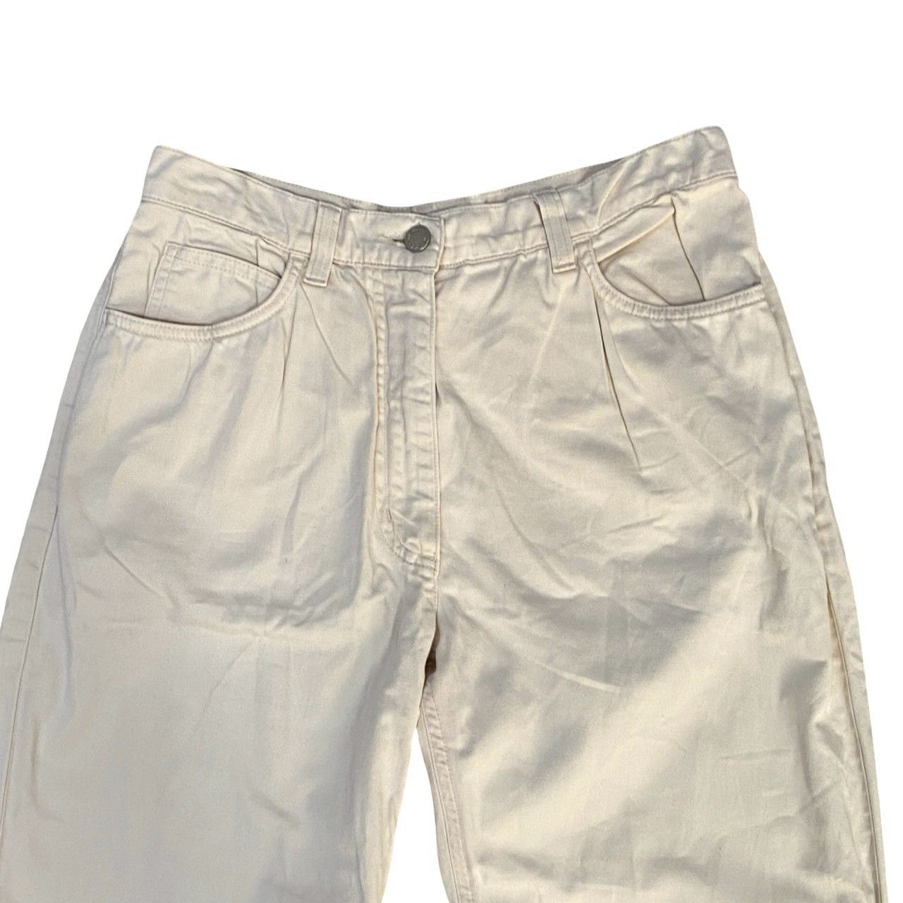 Salvatore Ferragamo サルヴァトーレフェラガモ ガンチーニ コットン パンツ 44サイズ ボトムス レディース アイボリー 132-2 DECORATOM_COM_BR