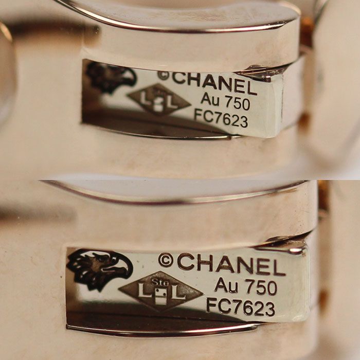 CHANEL シャネル K18PG ピンクゴールド ココクラッシュ ピアス J11754  