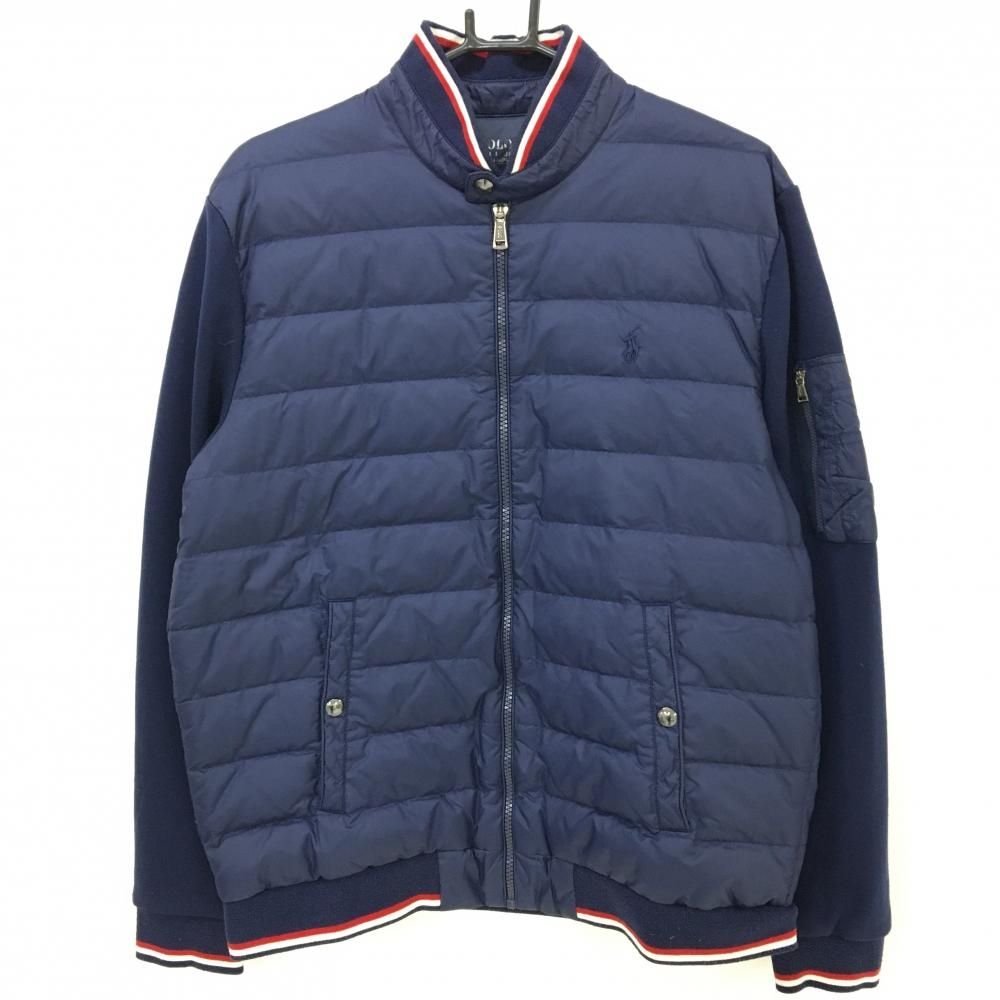 ポロラルフローレン 切替ダウンジャケット ネイビー 身頃ダウン メンズ M ゴルフウェア Ralph Lauren