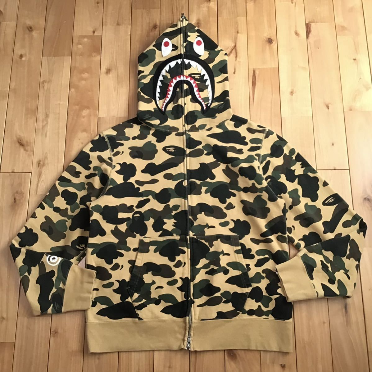 ☆XL☆ 1st camo yellow シャーク パーカー shark full zip hoodie a 