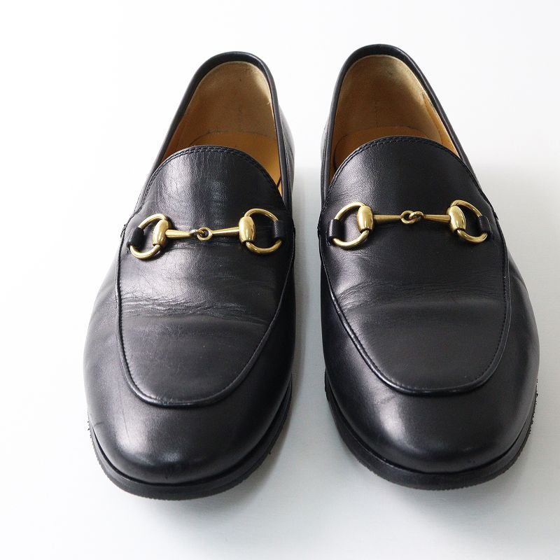 未使用 GUCCI ヨルダーン ローファー ホースビット 36.5 グッチ GUCCI ヨルダーン フラット ホースビットローファー 36.5