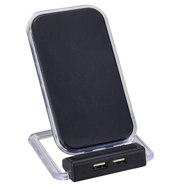 2ＵＳＢポート付ワイヤレス充電器 アスタブ 6169-23 | 23-0597-034 モバイルグッズ モバイル用品 雑貨 小物 ツール 充電器 ワイヤレス充電器 USBポート 置くだけ 便利 多機能 贈答品 贈り物 お祝い 